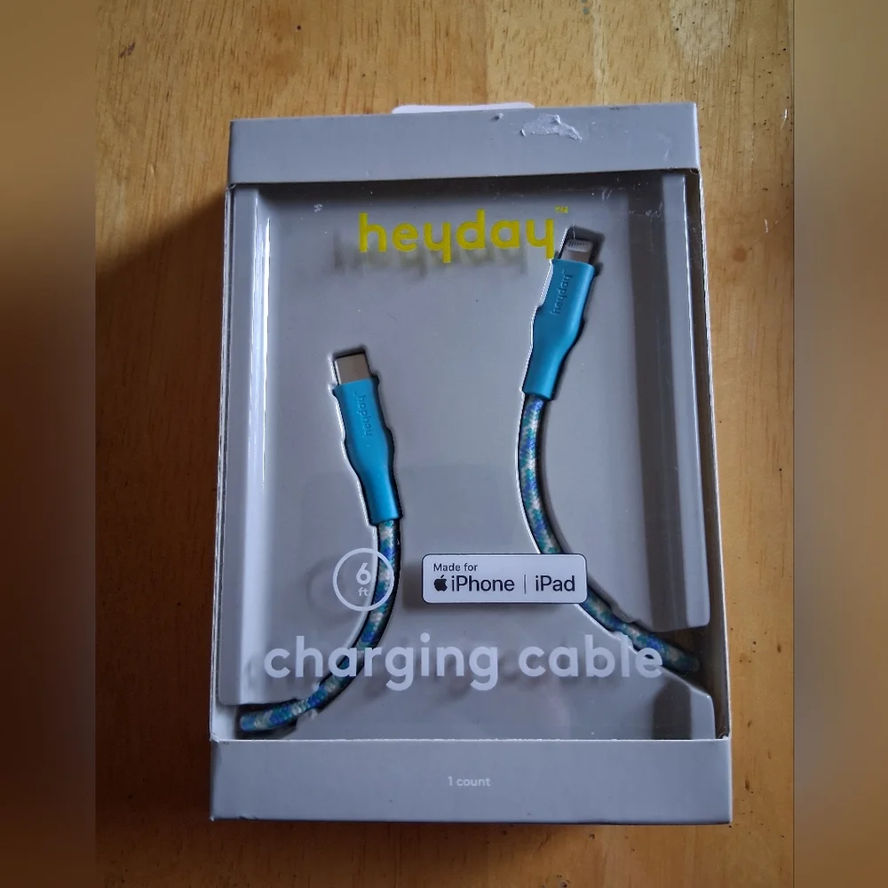 Heyday Blue Charging Cables for IPad And Iphone